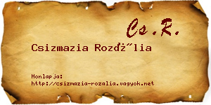Csizmazia Rozália névjegykártya